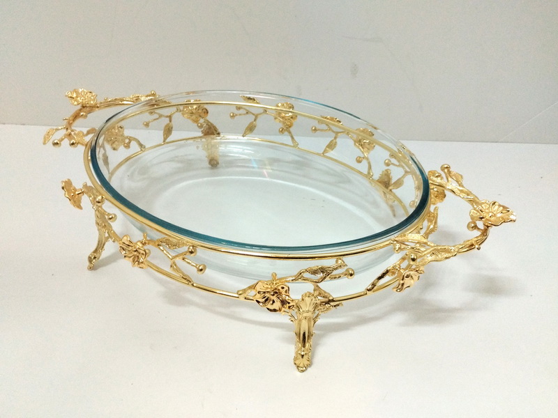 bandeja buffet calentador cristal metal 12-21x36-48x25-29 2u